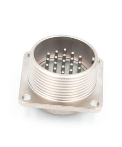2PM series, size 24, 19-pin flange male connector with non-shielded straight back shell, sealed type, nickel-plated pins