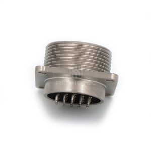 2РМГД27Б19Ш5Е2 2PM Russian Connector Shell Size 27 19 Pin Flange Male Socket, Sealed Type, Threaded Back End
