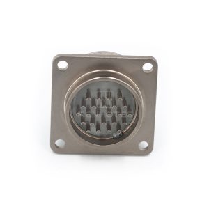 2РМГ27Б24Ш1Е2 2PM Russian Connector Shell Size 27 24 Pin Flange Male Socket, Sealed Type, Threaded Back End