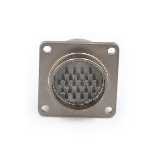 2РМГ27Б24Ш1Е2 2PM Russian Connector Shell Size 27 24 Pin Flange Male Socket, Sealed Type, Threaded Back End