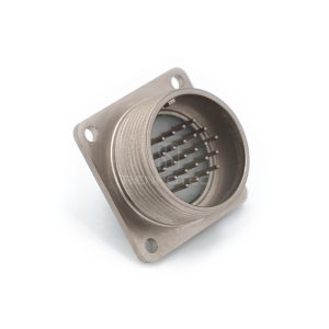 2РМГ27БПЭ24Ш1Е2 2PM Russian Connector Shell Size 27 24 Pin Flange Male Socket, Sealed Type, With Shielded Straight Back Shell