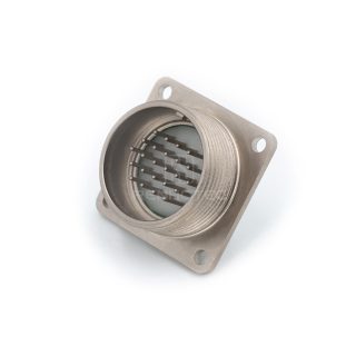 Alternative view of 2РМГ27БПЭ24Ш1Е2 2PM Russian Connector Shell Size 27 24 Pin Flange Male Socket, Sealed Type, With Shielded Straight Back Shell