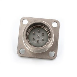 2РМГД27БПН7Ш5Е2 2PM Russian Connector Shell Size 27 7 Pin Flange Male Socket, Sealed Type, With non-shielded Straight Back Shell