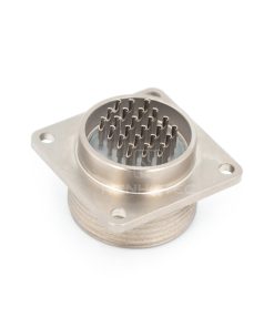 2PM series, size 30, 24-pin flange male connector, sealed type, nickel-plated pins, threaded back end