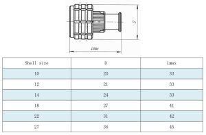 Connector structure type 8, tail welding type 1