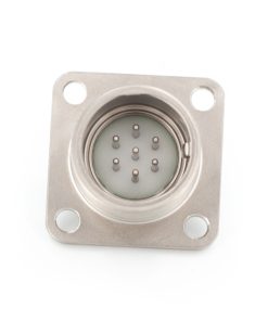 2PM series, size 30, 32-pin flange male connector, sealed type, nickel-plated pins, non-threaded back end