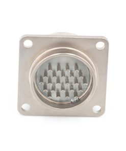 2PM series, size 27, 24-pin flange male connector, sealed type, nickel-plated pins, non-threaded back end