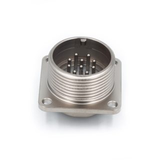 2РМГ22Б10Ш1Е2 2PM Russian Connector Shell Size 22 10 Pin Flange Male Socket, Sealed Type, Threaded Back End