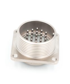 2PM series, size 27, 19-pin flange male connector, sealed type, nickel-plated pins, non-threaded back end