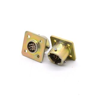 ZH127 Series Connector Shell Size 10 10pin Male Flange Socket Solder - СНЦ127-10/10ВП127-1-В
