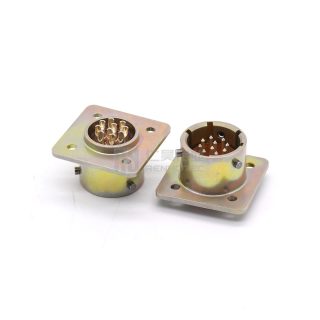 Alternative view of Zh127 Series Connector Shell Size 14 10pin Male Flange Socket Solder - СНЦ127-10/14ВП127-1-В