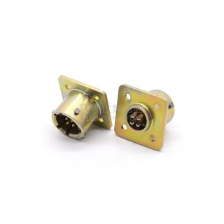ZH127 Series Connector Shell Size 10 4pin Male Flange Socket Solder - СНЦ127-4/10ВП127-1-В