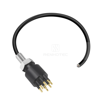 Ethernet Circular Underwater Connector DBH8M 8Pin Male Bulkhead Receptacle