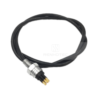 Micro Circular Ethernet Underwater Connector MCBH8MSS-E 8Pin Male Bulkhead Receptacle