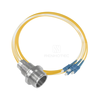 Fiber Optic Underwater Connector OPT-4F-4E-BCR 4 Fiber Optic + 4 Power Receptacle