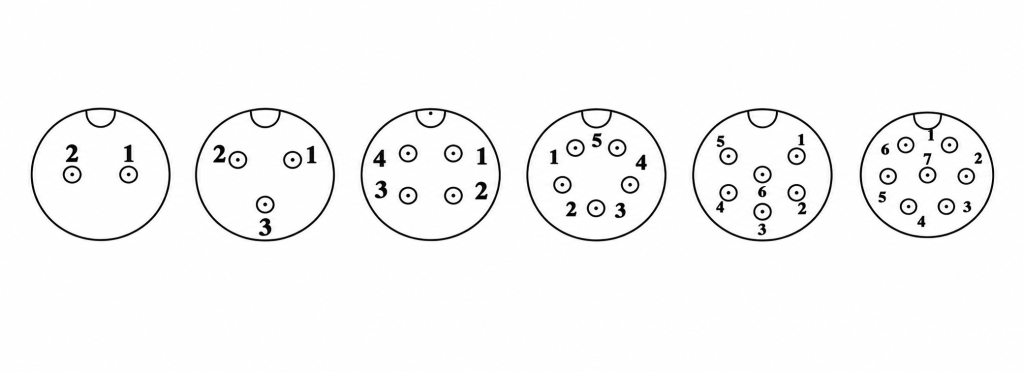 GX12 2 3 4 5  6 7 pins