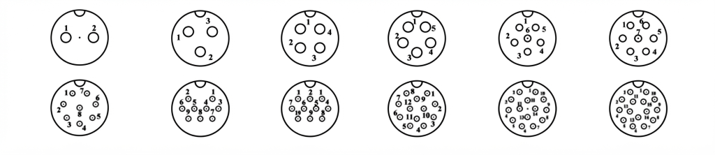 GX20 2-12 pins
