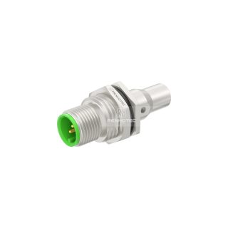 M12 Panel Mount Connectors Male Front-Lock M16 Receptacle, Zinc Alloy, Solder Cup with Shield Tube