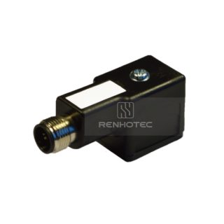 Type B Industrial Solenoid Valve Connector, 2+2PE, No Protection Circuit，With M12 Male Connector