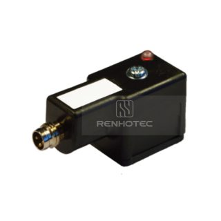 Type B EN175301-803 Solenoid Valve Connector, 2+PE, With Bipolar Led + Varistor，With M8 Male Connector