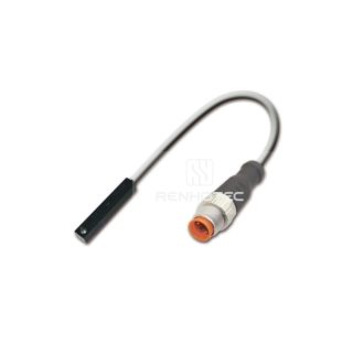 3-Wire Type Normally Open NPN Magnetic Switch, LED Indicator Plastic Housing PUR Cable, with M8 3P Male Connector 30V 200mA