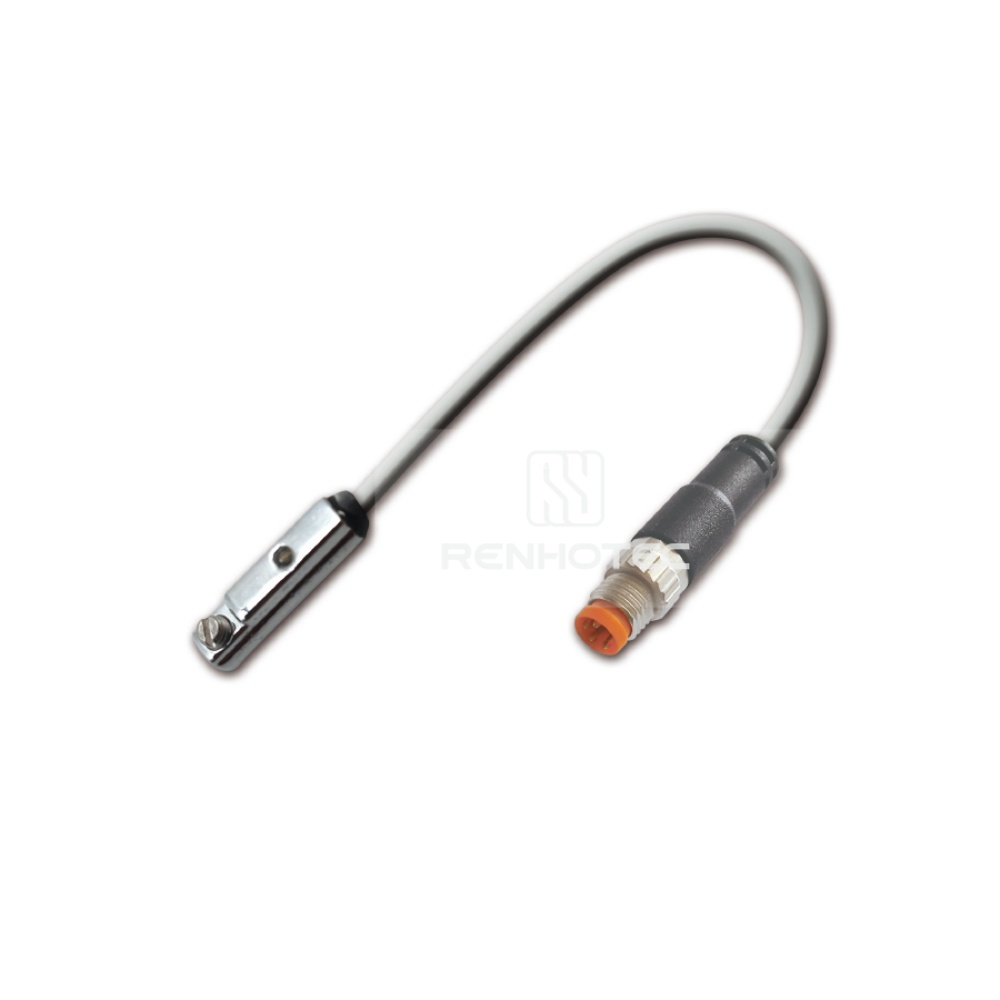 3-Wire Type Normally Open NPN Magnetic Switch, LED Indicator Plastic Housing PUR Cable, with M12 3P Male Connector 28V 80mA
