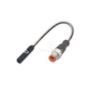 3-Wire Type Normally Open NPN Magnetic Switch, LED Indicator Plastic Housing PUR Cable, with M12 3P Male Connector T-slot