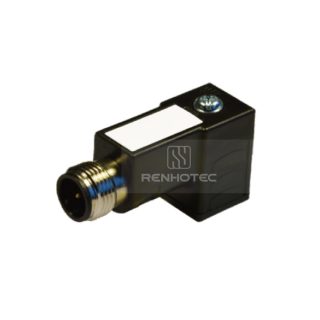 Type C EN175301-803 Solenoid Valve Connector, 2+2PE, No Protection Circuit，With M12 Male Connector