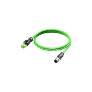 M12 Male to RJ45 Male Double-ended Cable Straight PVC/PUR
