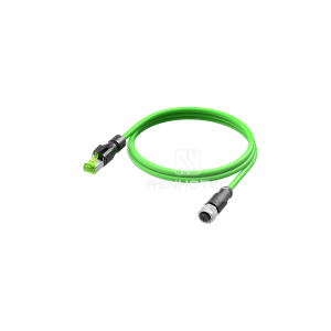 M12 Female to RJ45 Male Double-ended Cable Straight PVC/PUR