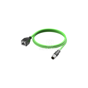 M12 Male to RJ45 Female Double-ended Cable Straight PVC/PUR