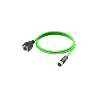 M12 Female to RJ45 Female Double-ended Cable Straight PVC/PUR
