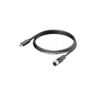 M12 Female to USB Type C Overmolded Cable Shielded Straight PVC/PUR