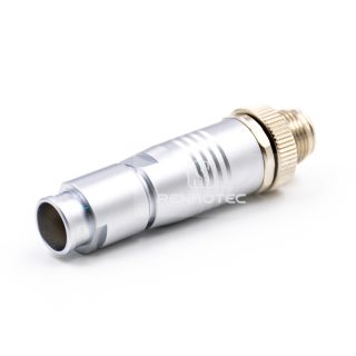 Alternative view of M12 8 Pin X Code Male Field Assembly Plug Solder Cup Shielded Straight
