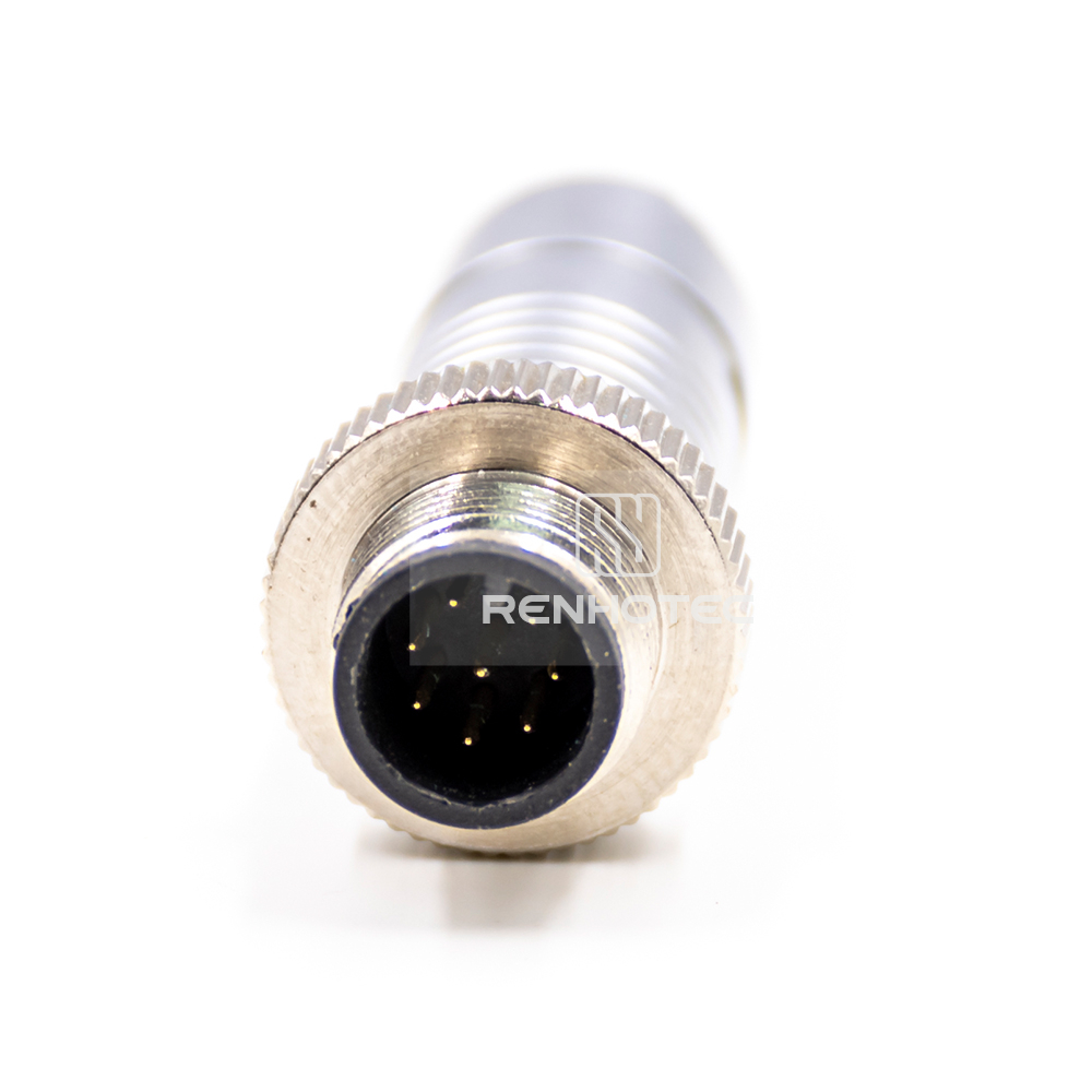 M12 8 Pin X Code Male Field Assembly Plug Solder Cup Shielded Straight - Image 7