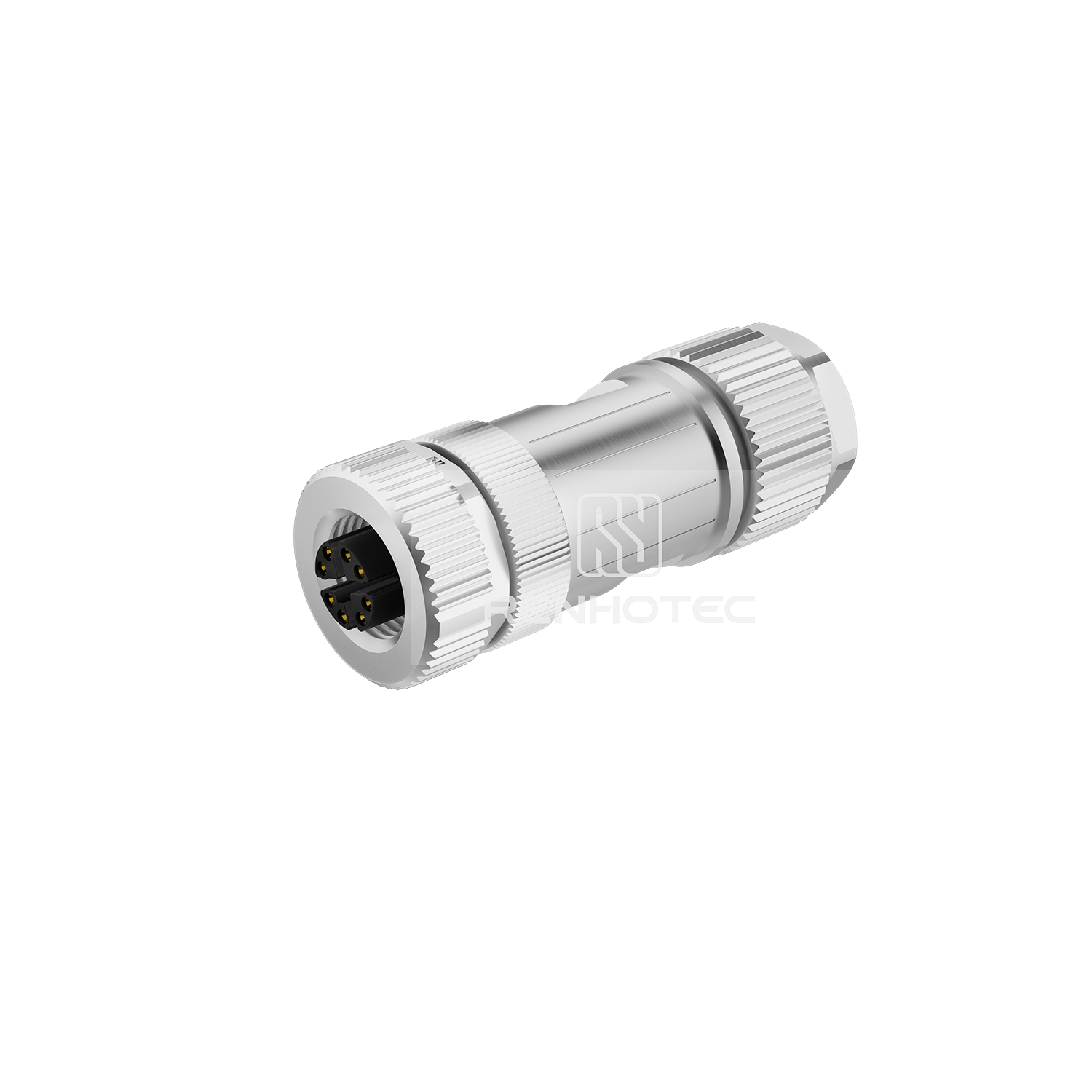 M12 Field Assembly Connector, Crimp, Straight, Female