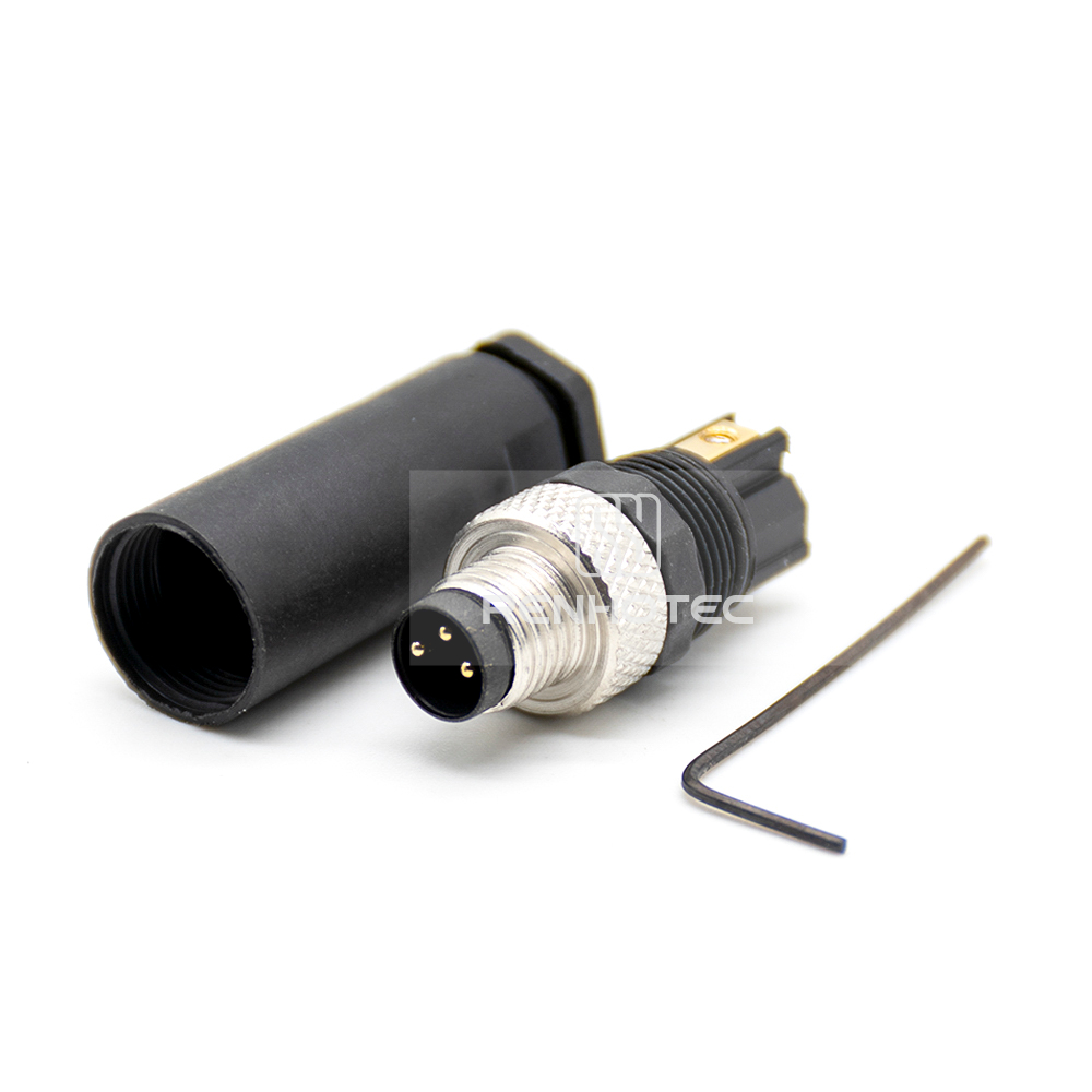 M8 Male Straight Field Wireable Connector, Screw Termination, IP67 Plastic Shell - Image 5