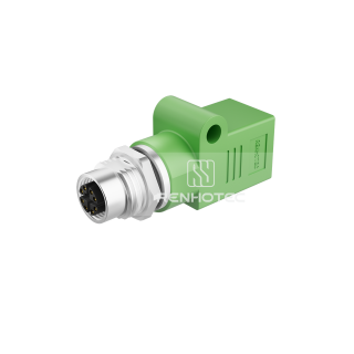 M12 8 Pin X Code Splitter Female to RJ45 Female Shielded Straight