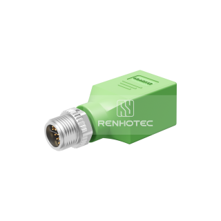 M12 8 Pin X Code Splitter Male to RJ45 Female Unshielded Straight
