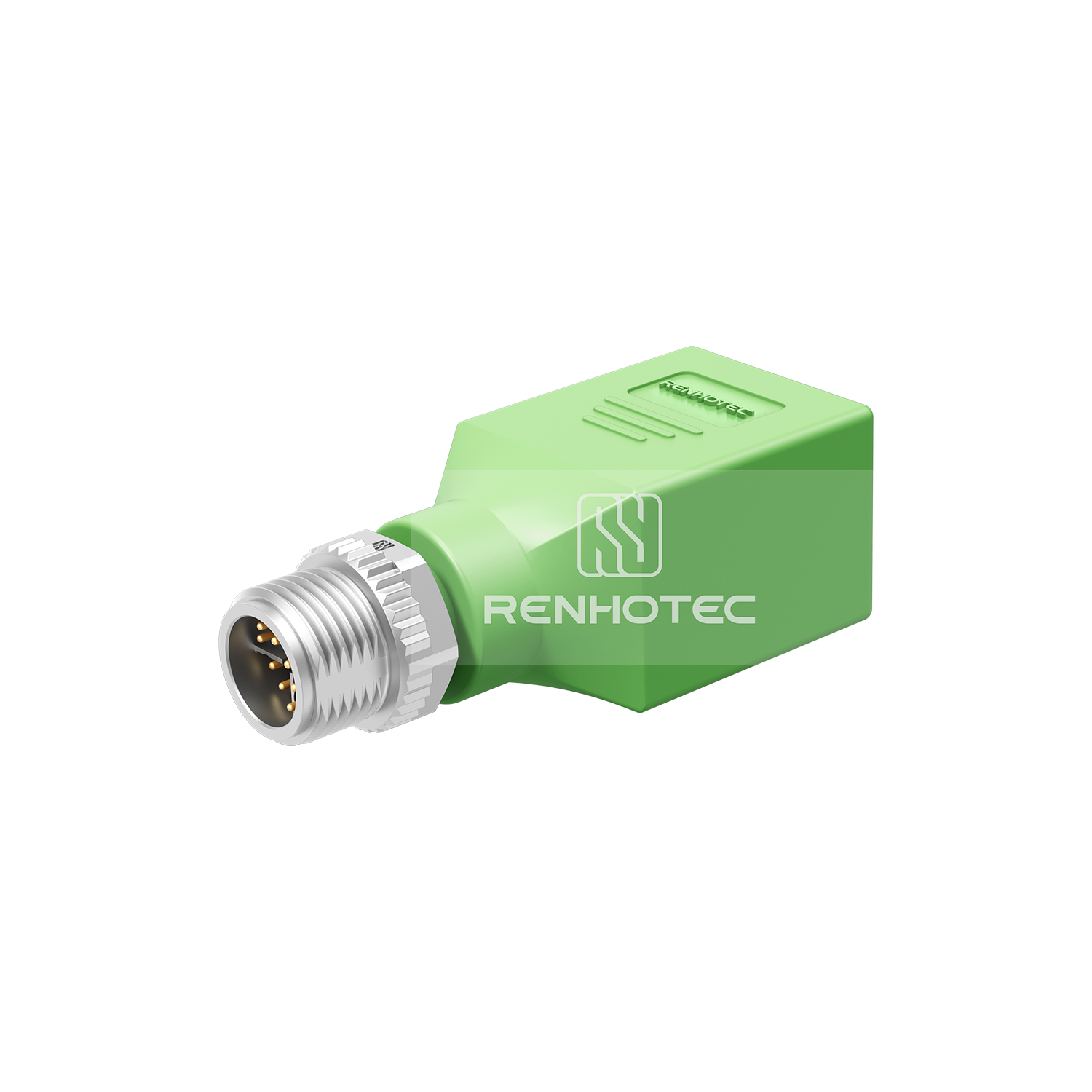 M12 8 Pin X Code Splitter Male to RJ45 Female Unshielded Straight