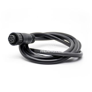 M12 Male Panel Mount Receptacle with Wires Rear Fastened Straight Plastic