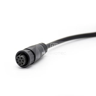 Alternative view of M12 Male Panel Mount Receptacle with Wires Rear Fastened Straight Plastic