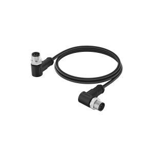 M12 Right Angled Male to Male Molded Cable Assembly, IP67