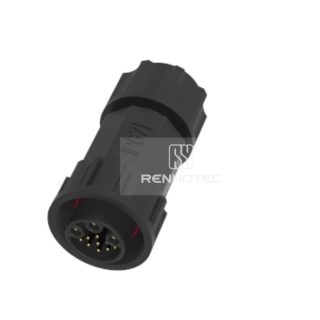 M19 Waterproof Circular Connector 3+9 Pin Male Plug 125V/30V 15A/2A Thread Assembly
