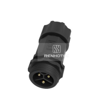 M19 Waterproof Circular Connector 3 Pin Male Plug 600V 20A Thread Assembly Connector