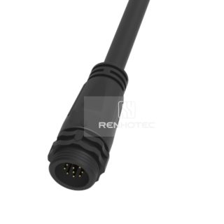 M19 Waterproof Circular Connector 9 Pin Male Plug 60V 5A Thread Over Molding