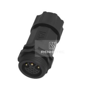 M19 Waterproof Circular Connector 3+9 Pin Male Plug 125V/30V 15A/2A Thread Assembly Connector