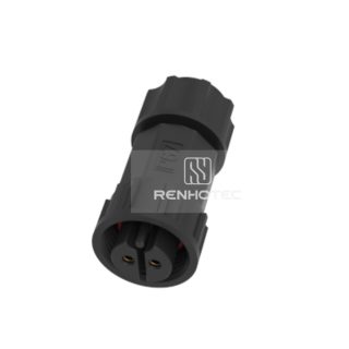 M19 Waterproof Circular Connector 2 Pin Female Plug 600V 20A Thread Assembly Connector