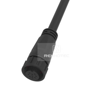 M19 Waterproof Circular Connector 9 Pin Female Plug 60V 5A Thread Over Molding