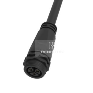 M19 Waterproof Circular Connector 3 Pin Male Plug 600V 20A Thread Over Molding